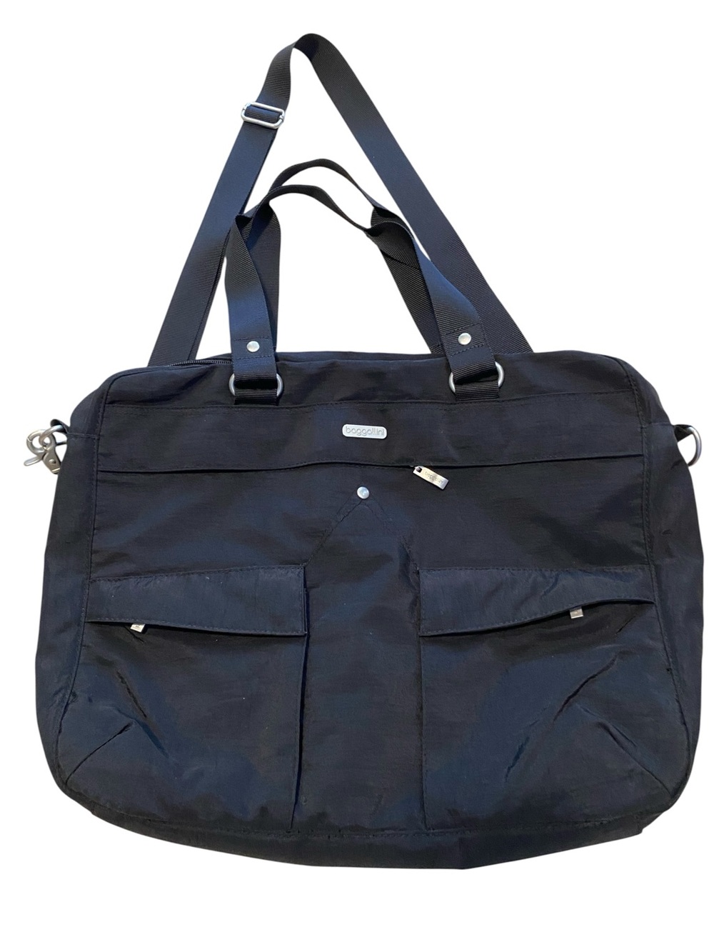 Baggallini Travel Black Crossbody Laptop Messenger Bag Tote